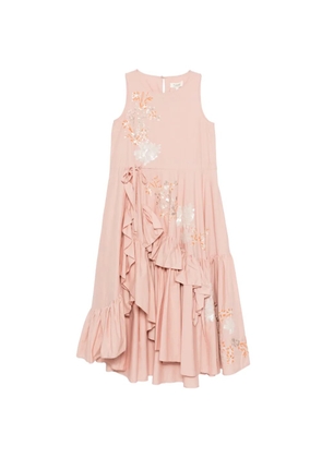 PSOPHIA floral ruffled midi dress - Pink