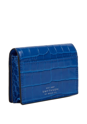 Smythson Mara snap-closure cardholder - Blue