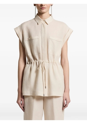 Peserico drawstring shirt - Neutrals