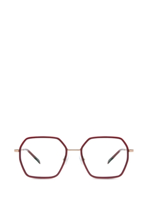 GIGI STUDIOS Yune geometric-frame glasses - Red
