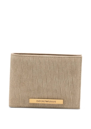 Emporio Armani ruffled-design wallet - Neutrals