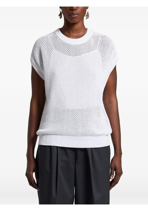 Peserico knitted sleeveless knitwear - White
