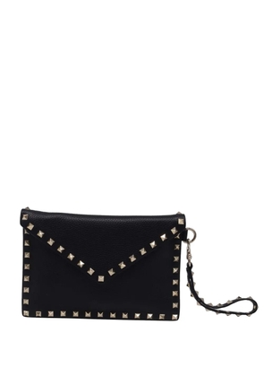 Valentino Garavani Pre-Owned Rockstud leather clutch bag - Black