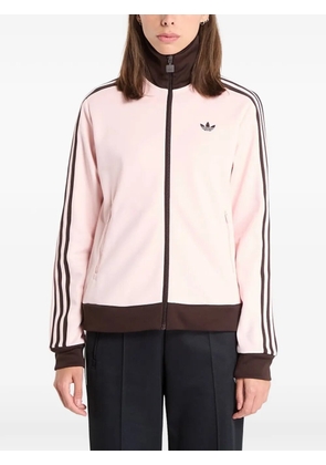 adidas zip-up short-sleeve sweatshirt - Pink