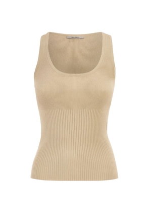 Max Mara Ghiro ribbed round-neck top - Neutrals