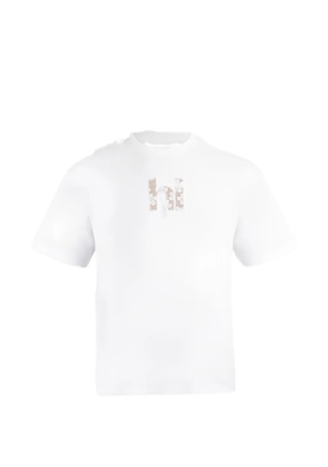 Maison hideout flower appliqué T-shirt - White