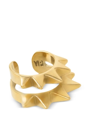 YPARIS Pike double G spiked metals ear cuff - Gold