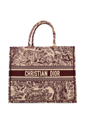 Christian Dior Pre-Owned Book Embroidered Canvas Large tote bag