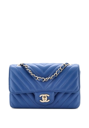 CHANEL Pre-Owned Classic Single Flap Bag Chevron Lambskin Mini shoulder bag - Blue