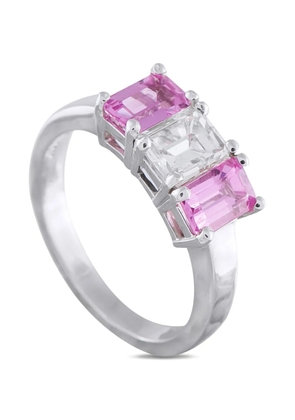 LB Exclusive diamond pink sapphire ring - Silver