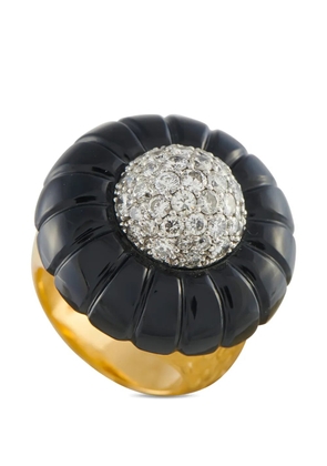 LB Exclusive diamond black-accent ring - Gold
