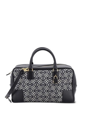 Loewe Pre-Owned Amazona Bag Leather and Jacquard Canvas 28 satchel - Black