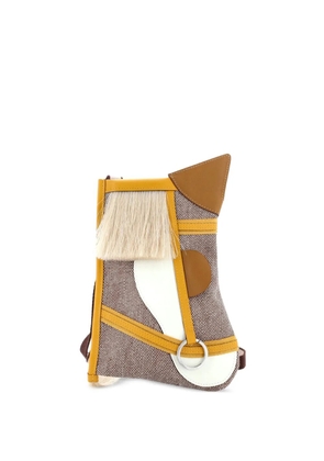 Hermès Pre-Owned Petit H Grand Prix Bag Toile and Leather crossbody bag - Brown