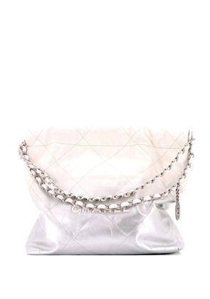CHANEL Pre-Owned 22 Chain Quilted Metallic Degrade Calfskin Small hobo bag - Silver