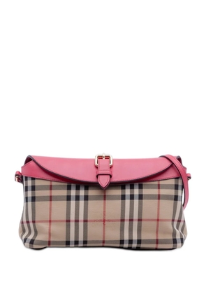 Burberry Pre-Owned 2000-2017 Haymarket Check Canvas Leah crossbody bag - Brown