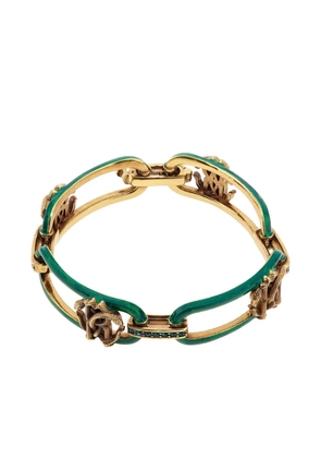 Roberto Cavalli Mirror Snake-plaque bracelet - Gold