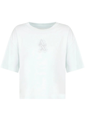 Armani Exchange logo-embroidered T-shirt - White