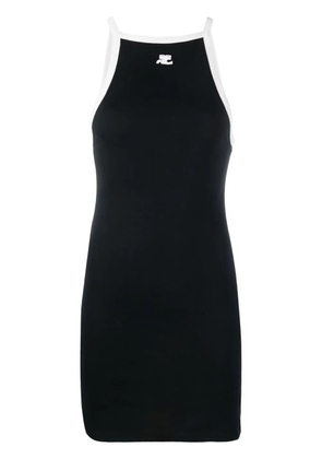 Courrèges sleeveless cotton mini-dress - Black