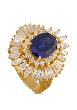 LB Exclusive diamond and blue sapphire ring - Gold