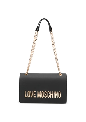 Love Moschino chain logo-detail shoulder bag - Black