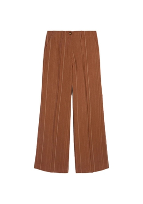 Momoni pinstripe wide trousers - Brown