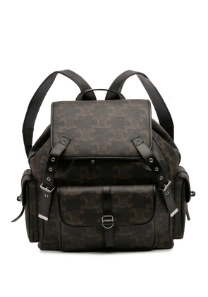 Celine Pre-Owned 2022 Medium Triomphe Coated Canvas backpack - Brown