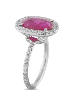 LB Exclusive diamond ruby ring - Silver