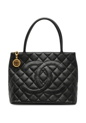 CHANEL Pre-Owned 2000-2002 Caviar Medallion tote bag - Black