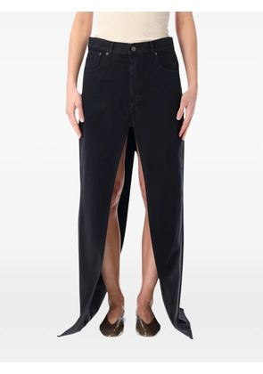 Haikure Gana slit skirt - Black