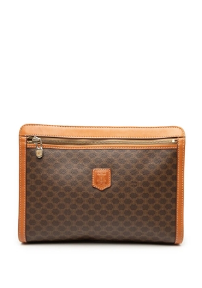 Celine Pre-Owned 1992 Macadam Coated Canvas clutch bag - Brown