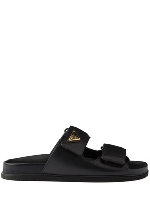Prada touch-strap leather sandals - Black