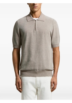 Peserico half-zip knitted polo - Neutrals