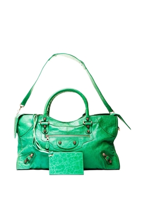 Balenciaga Pre-Owned 2020 Giant lamb skin shoulder bag - Green