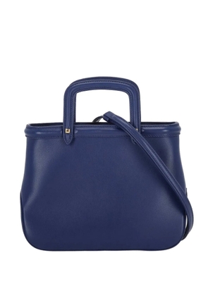 Rodo tonal topstitching leather tote bag - Blue