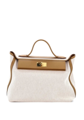 Hermès Pre-Owned 24/24 Bag Canvas and Swift 35 satchel - Neutrals