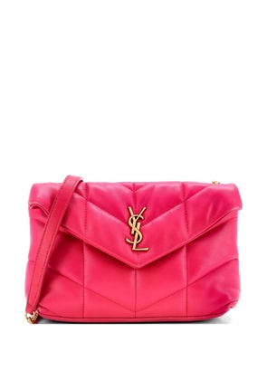Saint Laurent Pre-Owned Loulou Puffer Shoulder Bag Quilted Leather Mini crossbody bag - Pink