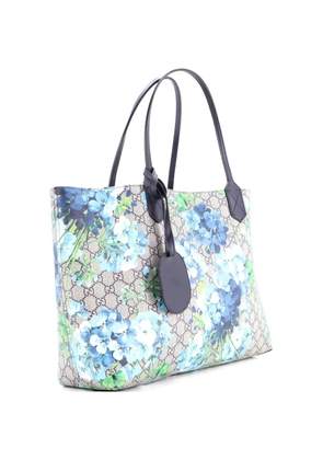 Gucci Pre-Owned Reversible Blooms GG Print Leather Medium tote bag - Blue