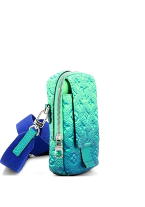 Louis Vuitton Pre-Owned Double Phone Pouch Limited Edition Illusion Monogram Taurillon Leather crossbody bag - Green