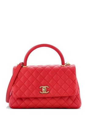 CHANEL Pre-Owned Coco Top Handle Bag Quilted Caviar Small crossbody bag - Red