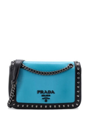 Prada Pre-Owned Chain Flap Bag Studded Glace Calf Small crossbody bag - Black