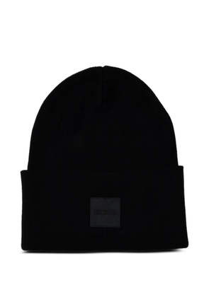 BOSS logo-patch beanie hat - Black