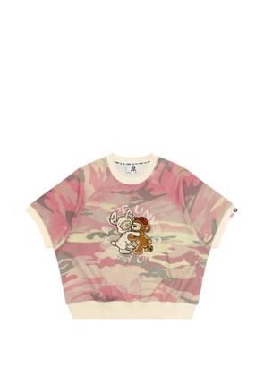 AAPE BY *A BATHING APE® embroidered T-shirt - Pink
