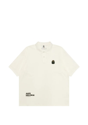AAPE BY *A BATHING APE® appliqué polo shirt - White
