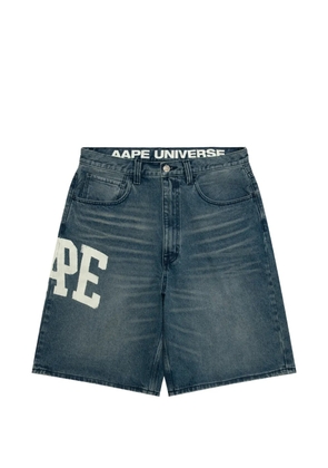 AAPE BY *A BATHING APE® logo-print shorts - Blue