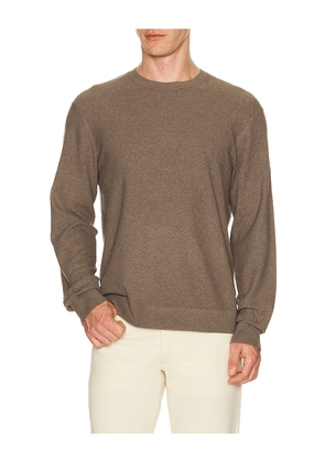 Theory Riland Crew Neck Sweater in Brown. Size S. Also in M, L, XL/1X, XXL/2X.