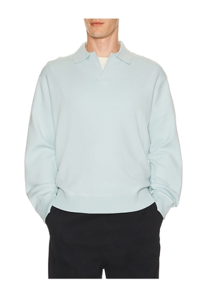 Theory Light Bilen Jonny Collar Pop Over Sweater in Baby Blue. Size S. Also in M, L, XL/1X, XXL/2X.