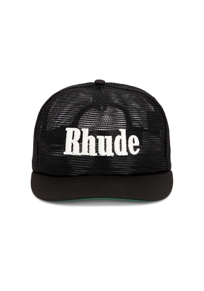 Rhude Logo Mesh Hat in Black.