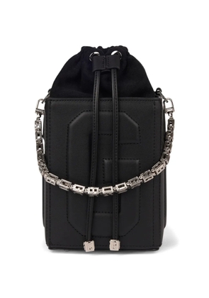 GCDS logo-embossed shoulder bag - Black