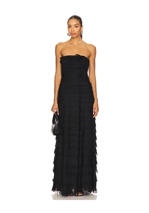 AMUR Pepper Layered Gown in Black. Size 2. Also in 6.