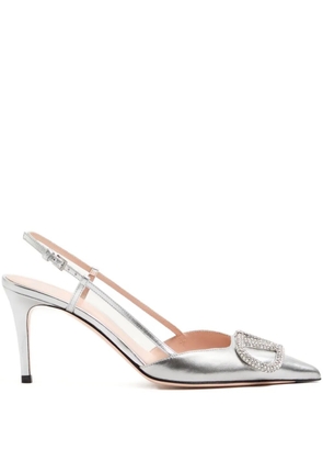 Valentino Garavani VLogo signature slingback pumps - Silver